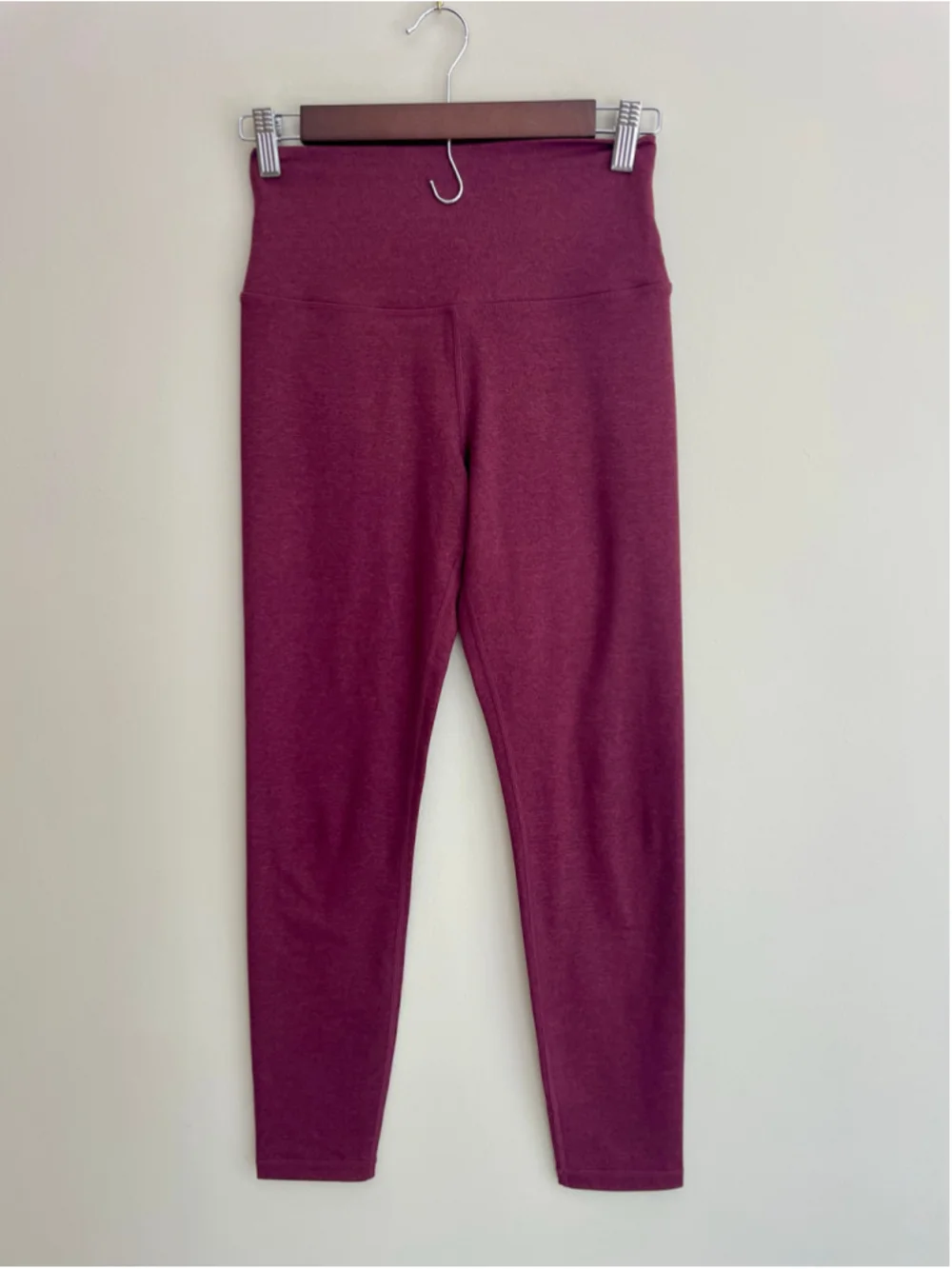 Quince Ultra Soft Activewear Set Women M Burgundy Crop Tank High Rise Leggings